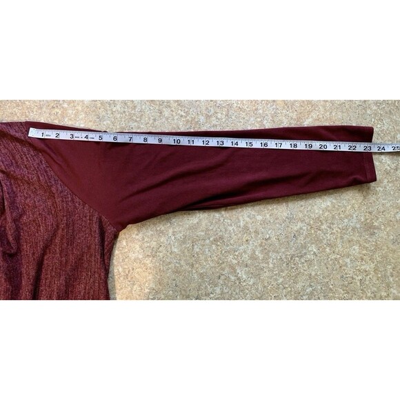 LOGO Lori Goldstein Maroon Assymetrical Pocket Full Zip Jacket Sweater Large - Picture 7 of 8